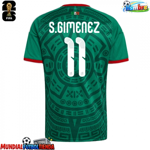 Camiseta México Santiago Gimenez #11 Primera Equipación Replica Mundial 2026 mangas cortas